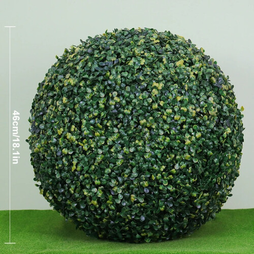 (Milan 46cm) Artificial Plant Boxwood Topiary BallFaux Plants Decorative Grass Balls