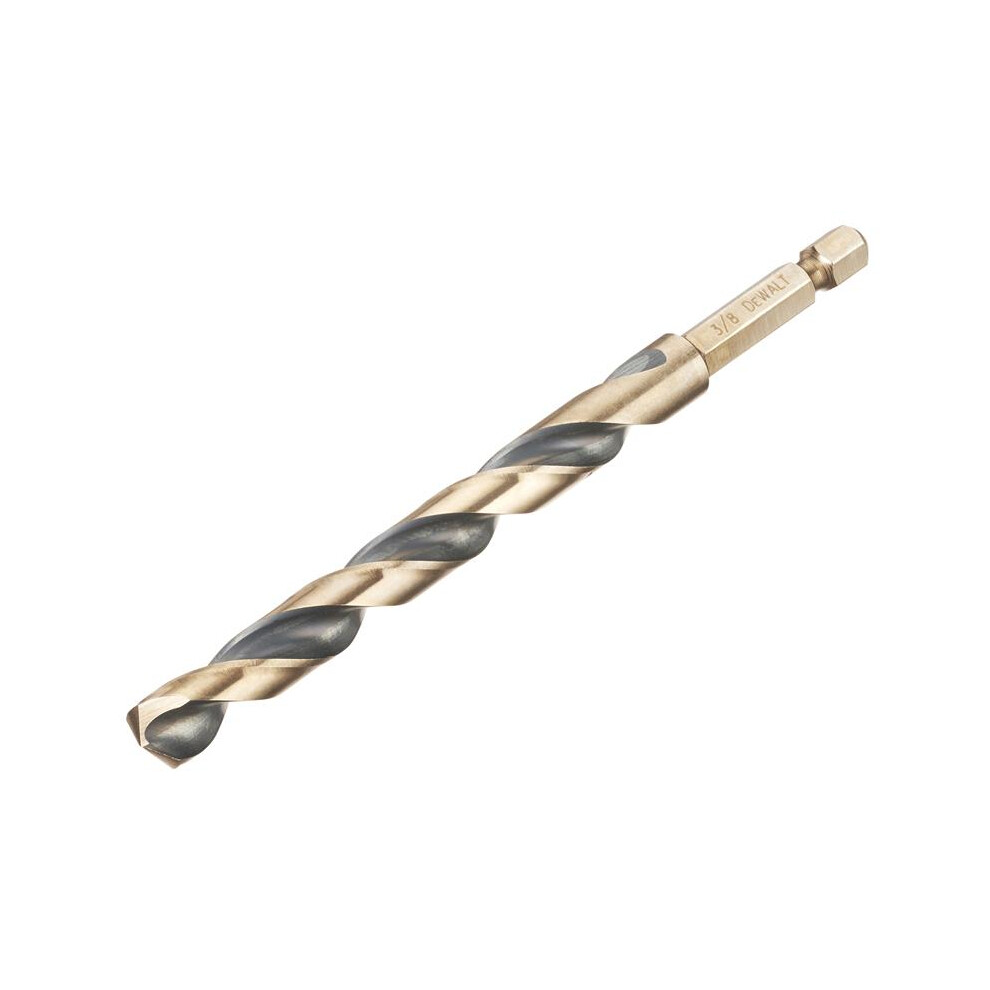 Dewalt & Hex Hss-G Drill Bit 9.5Mm Black/Gold