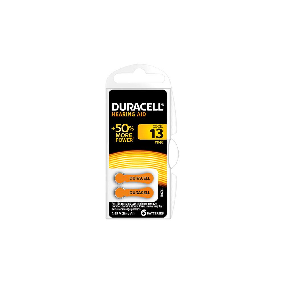 Duracell Specialty Hearing Aid Batteries Size 13 (6 Pack)