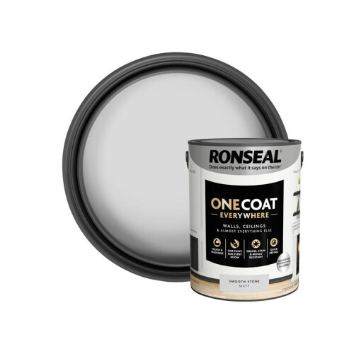 Ronseal Ronseal One Coat Everywhere Interior Smooth Stone Matt 5 litre