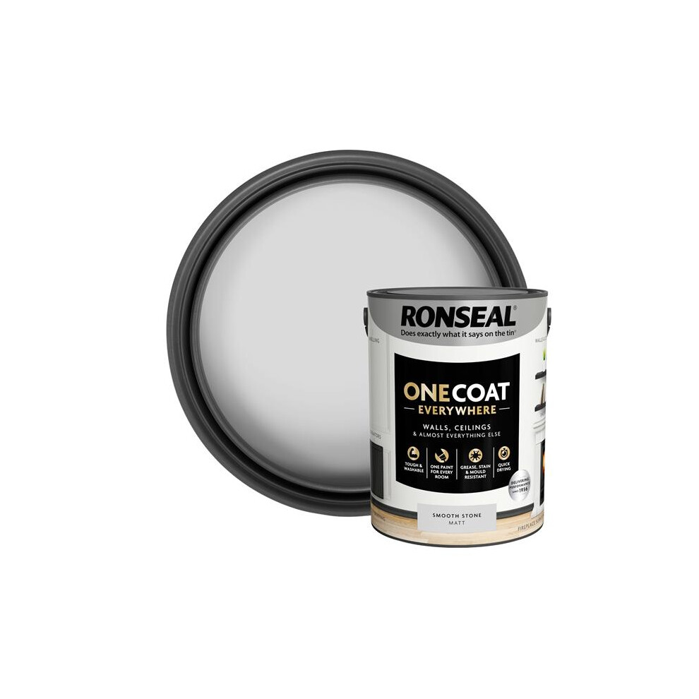 Ronseal One Coat Everywhere Interior Smooth Stone Matt 5 Litre