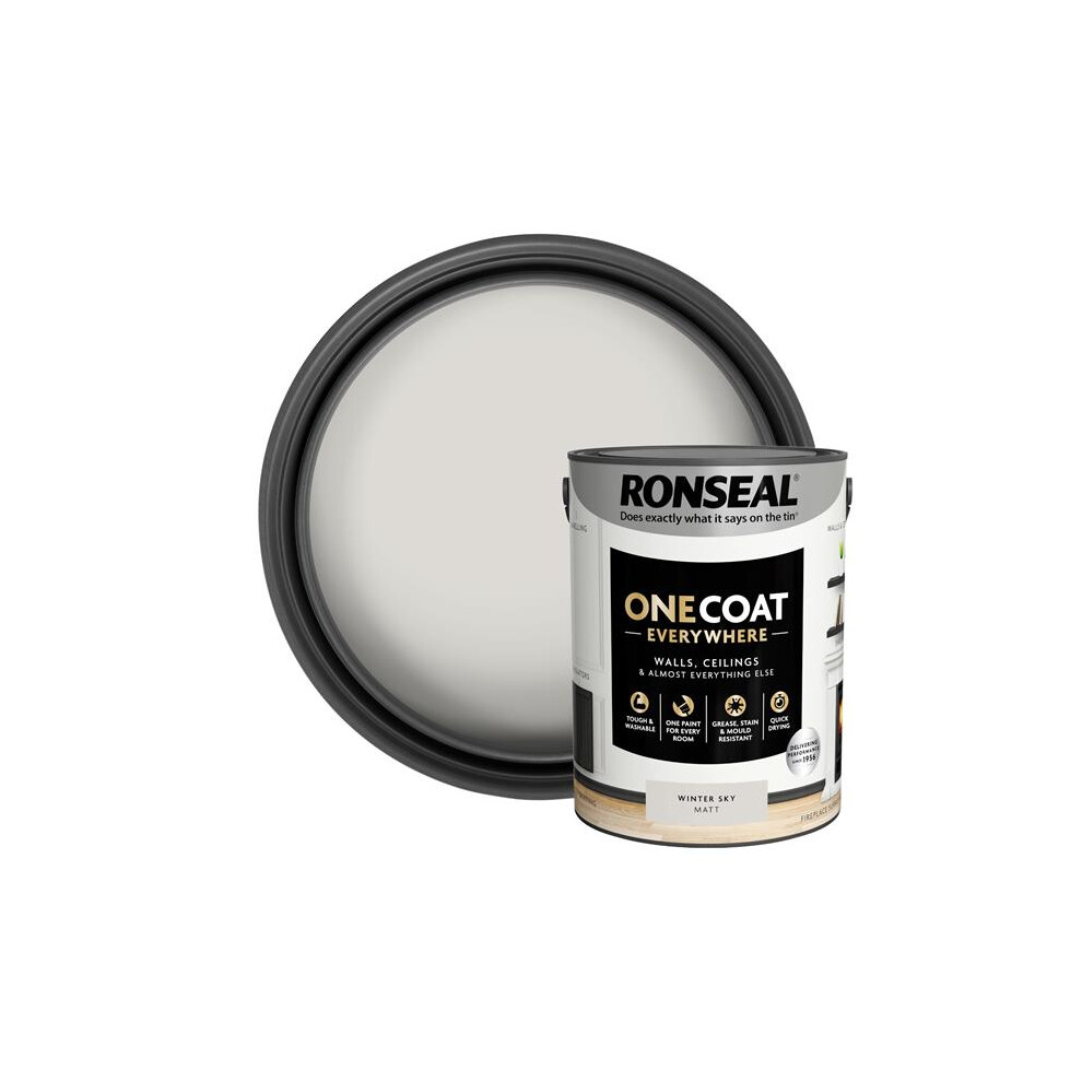 Ronseal One Coat Everywhere Interior Winter Sky Matt 5 Litre