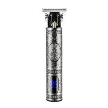 (Grey) LCD Display Cordless Retro Hair Trimmer Kits