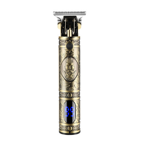 (Copper) LCD Display Cordless Retro Hair Trimmer Kits