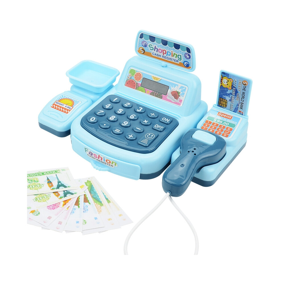 Light Cashier Toy Cash Register Playset Supermarket Checkout Toy With Sound And Shopping Cashier Role Play Game Set For Kids