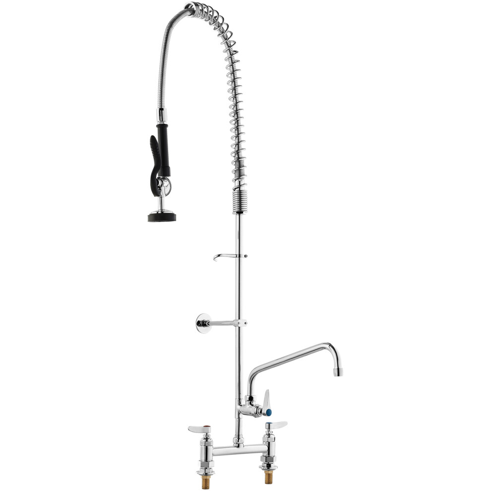 VEVOR Commercial Deck Mount Kitchen Sink Faucet Pre-Rinse Sprayer 44" Height