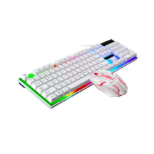 (White) Led Computer Wired Gaming Keyboard Mouse Sets
