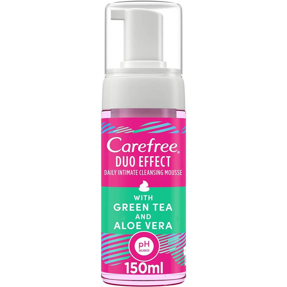 Green Carefree Duo Effect Intimate Foam Tea & Aloe Vera, Smooth Feel And Freshness Upto 12H, 150Ml