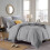 (Grey, Single) Luxury Duvet Cover with Fitted sheet & Pillow Case 3