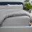 (Grey, Single) Luxury Duvet Cover with Fitted sheet & Pillow Case 1