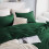 (Emerald, Single) Luxury Duvet Cover with Fitted sheet & Pillow Case 4