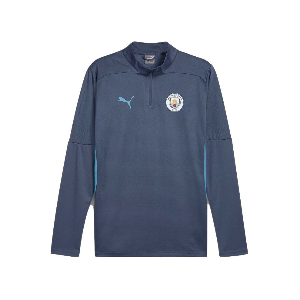 (2XL) Manchester City Dark Blue Â¼ Zip Training Top 24/25