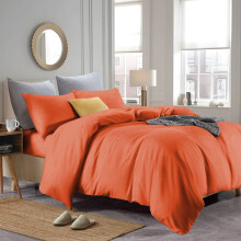 (Rust, King) Luxury Duvet Cover with Fitted sheet & Pillow Case