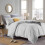 (Silver, Single) Luxury Duvet Cover with Fitted sheet & Pillow Case 1