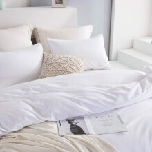 (White, Super King) Luxury Duvet Cover with Fitted sheet & Pillow Case