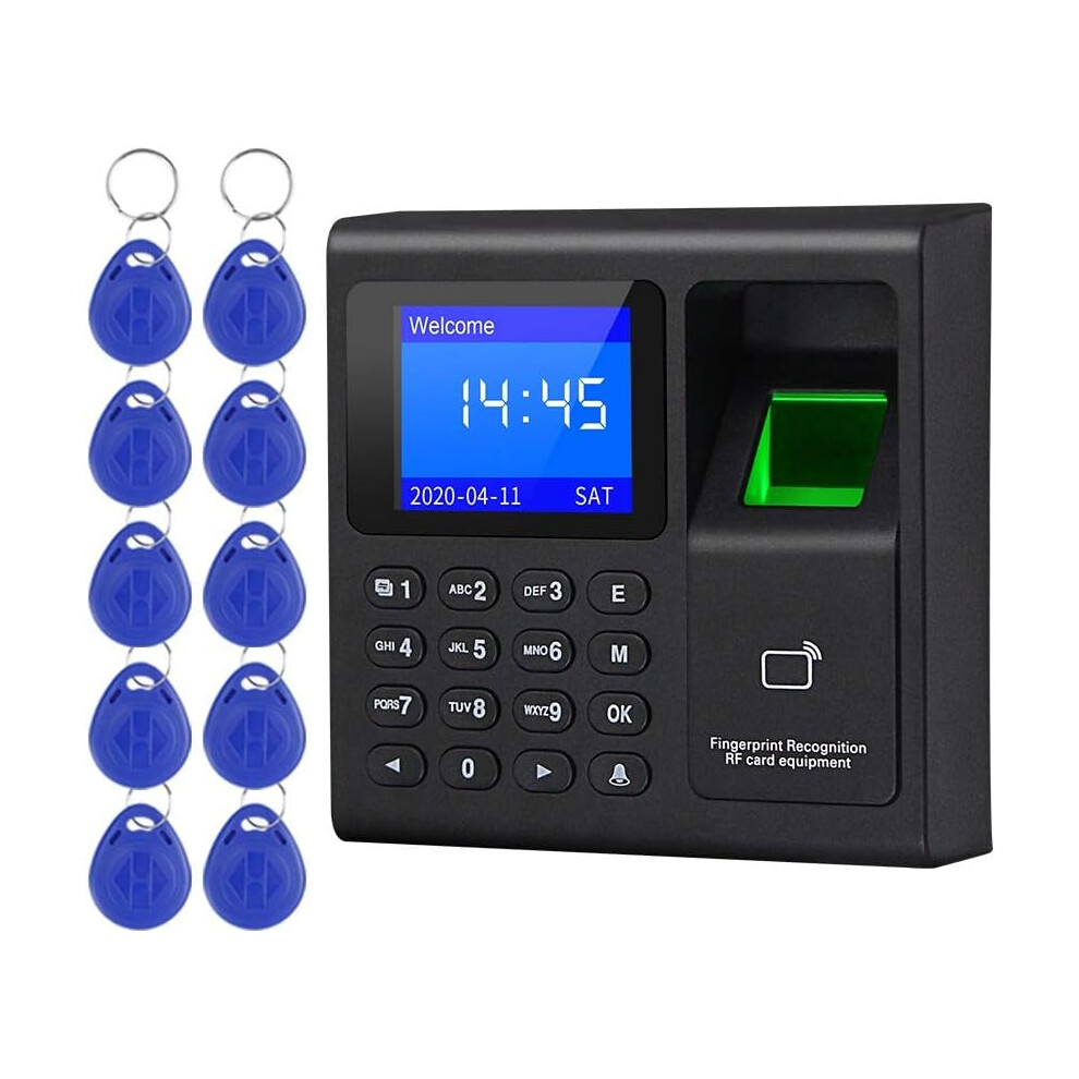 Intelligent Biometric Fingerprint Time Attendance Machine Time Clock Recorder Employee Check-In Device Access Control Keypad 779747123265