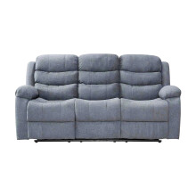 Roma Grey 3 Seater Linen Fabric Recliner Sofa