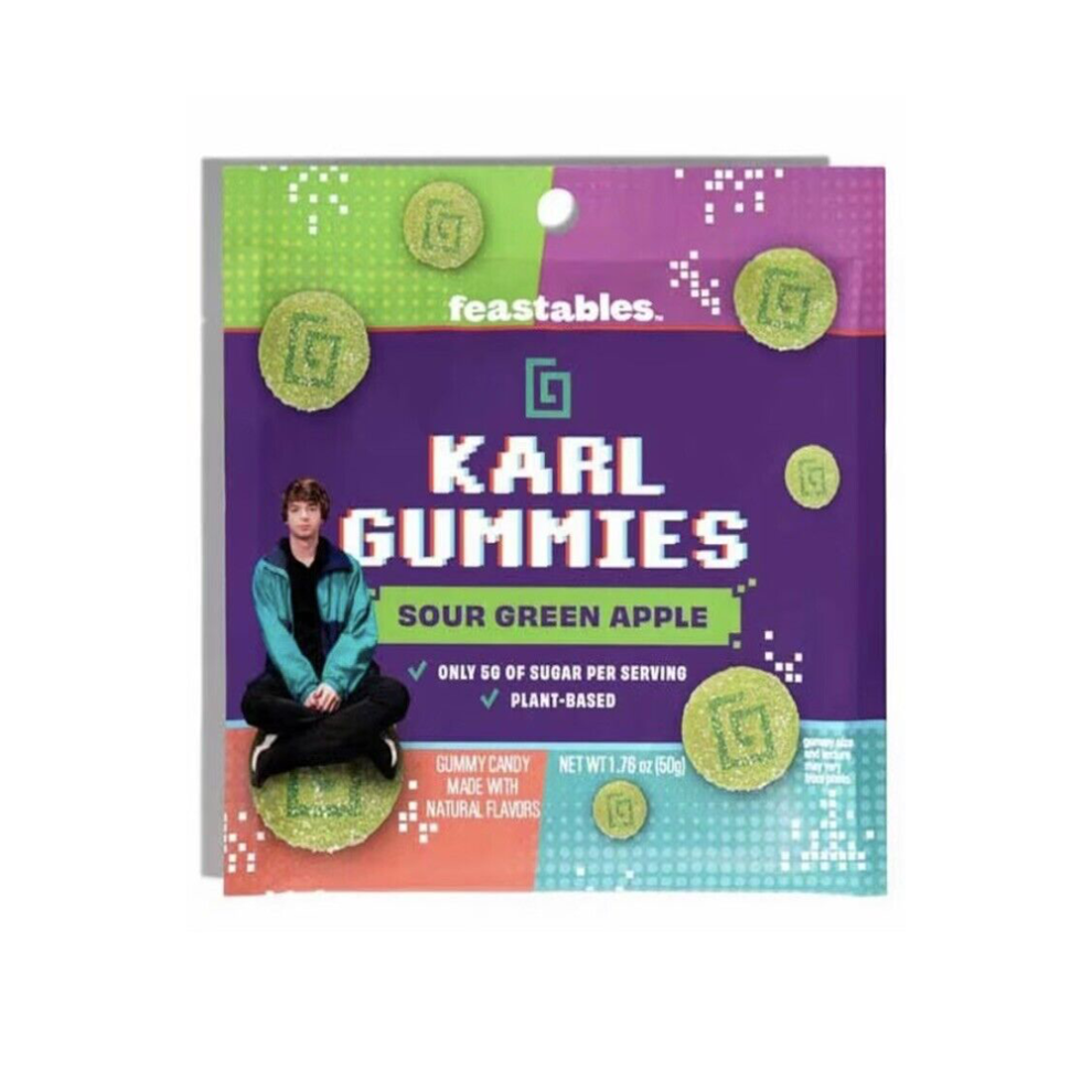 Mr Beast Feastables Karl Gummies Sour Green Apple 50g