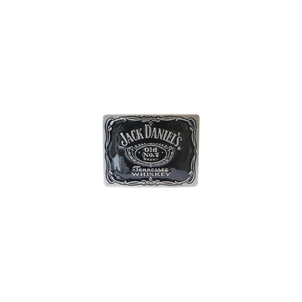 Jack Daniels Black Logo Pewter Belt Buckle