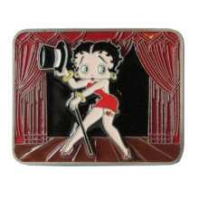 Betty Boop Top Hat pewter belt buckle