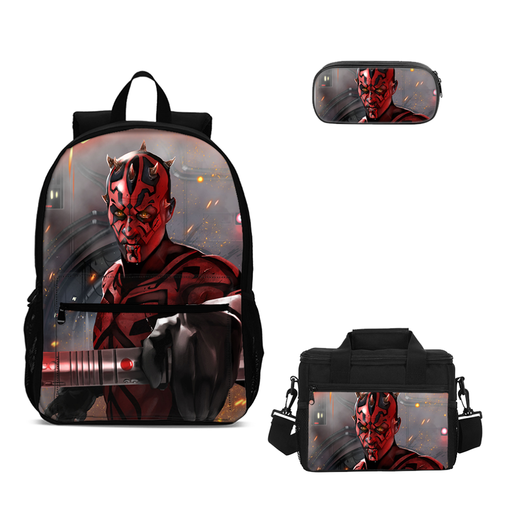 Star Wars Darth Maul School Backpack Insultaed Lunch Bag Crossbody Bag Pen Box--Crossbody Bag Only