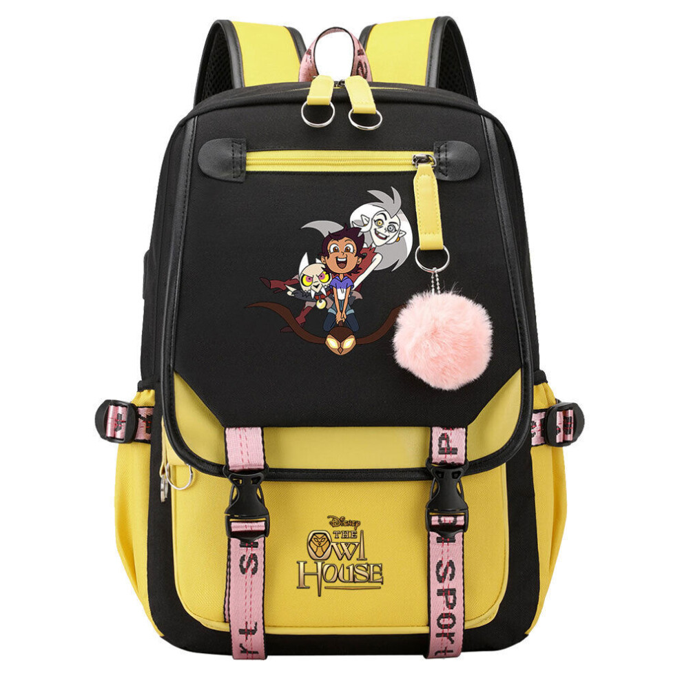 The Owl House Backpack Student School Bags Women Girls USB Shoulder Travel Bags-as the picture-46cmx29cmx16cm