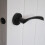 (Matt Black) ONYX Twirl Push Button Privacy Lever Door Handle 3