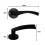 (Matt Black) ONYX Twirl Push Button Privacy Lever Door Handle 6
