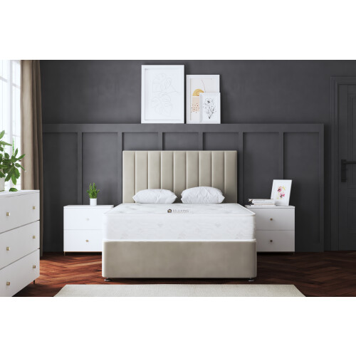 DS Living (Single, Cream) Amelia Divan Upholstered Bed