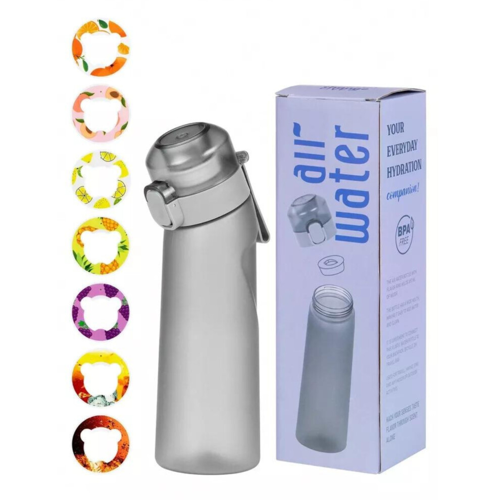 (Grey) Air water bottle (650ml) with - 7x pods-image-OPC-PF5PWQB-NEW