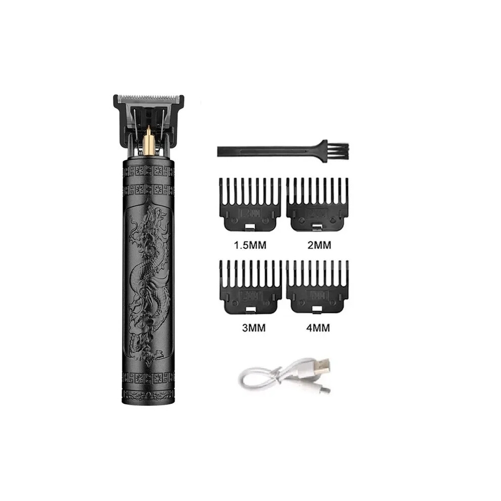 (ABS Black Dragon) Electric Hair Cutting Machine Vintage Clipper Hair Rechargeable Man Shaver Trimmer