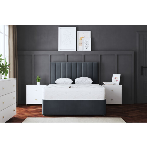 DS Living (Super King, Steel) Amelia Divan Upholstered Bed 2