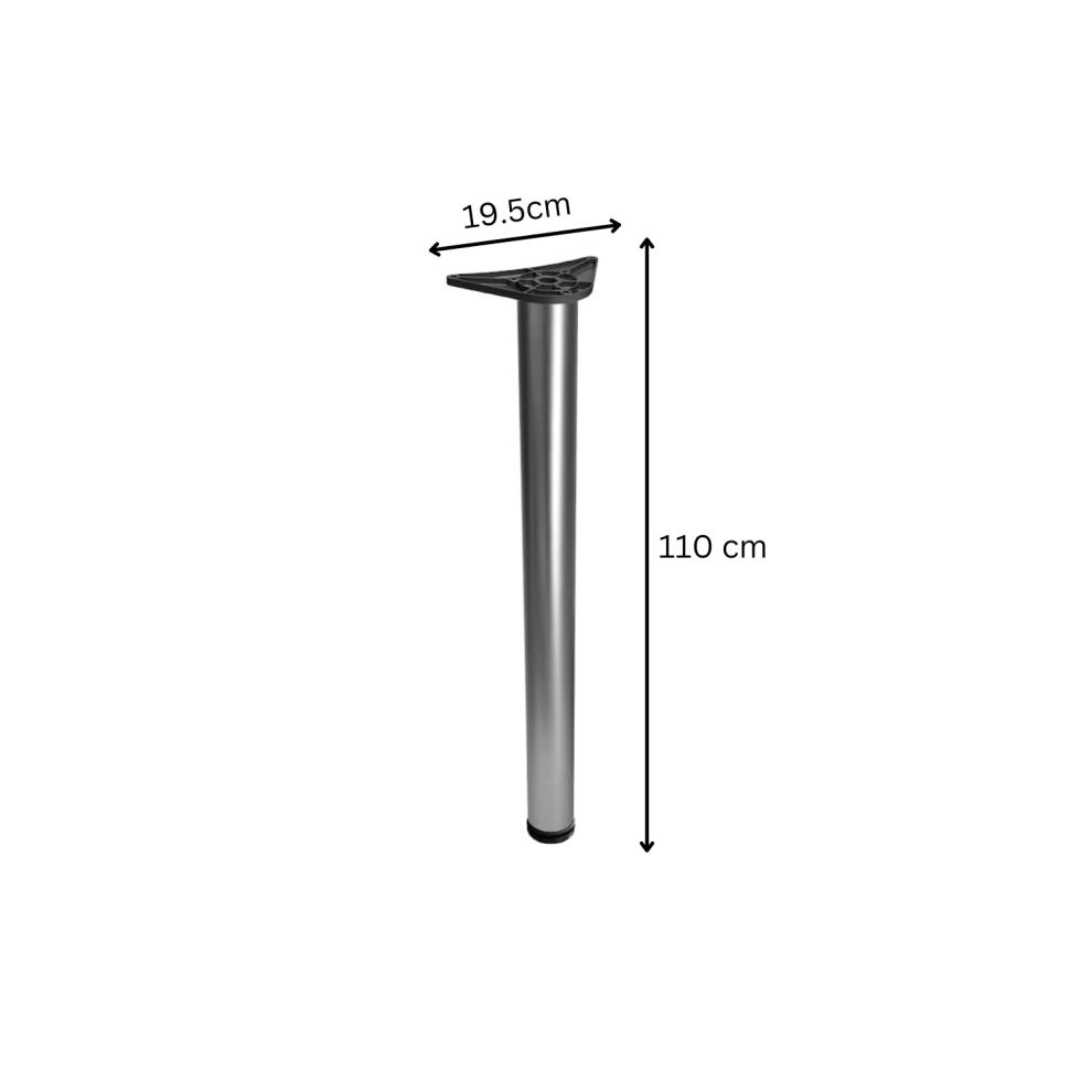(1 Table Leg, 1100 mm) Adjustable Table Leg Worktop Kitchen Aluminium