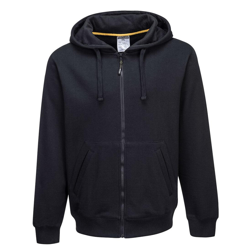 (S, Black) Portwest Mens Nickel Full Zip Hoodie