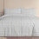 (Double, Natural) Printed Reversible Linear Check Duvet Cover Set 1