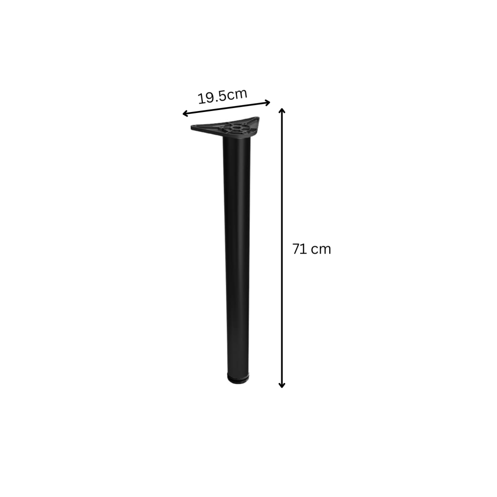 (1 Table Leg, 710 mm) Adjustable Table Leg Worktop Support Black