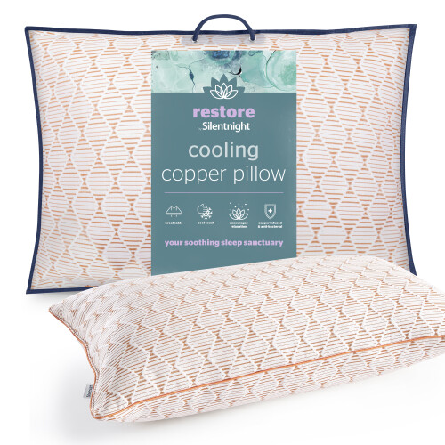 Silentnight Silentnight Restore Cooling Copper Pillow Soothing Breathable Support
