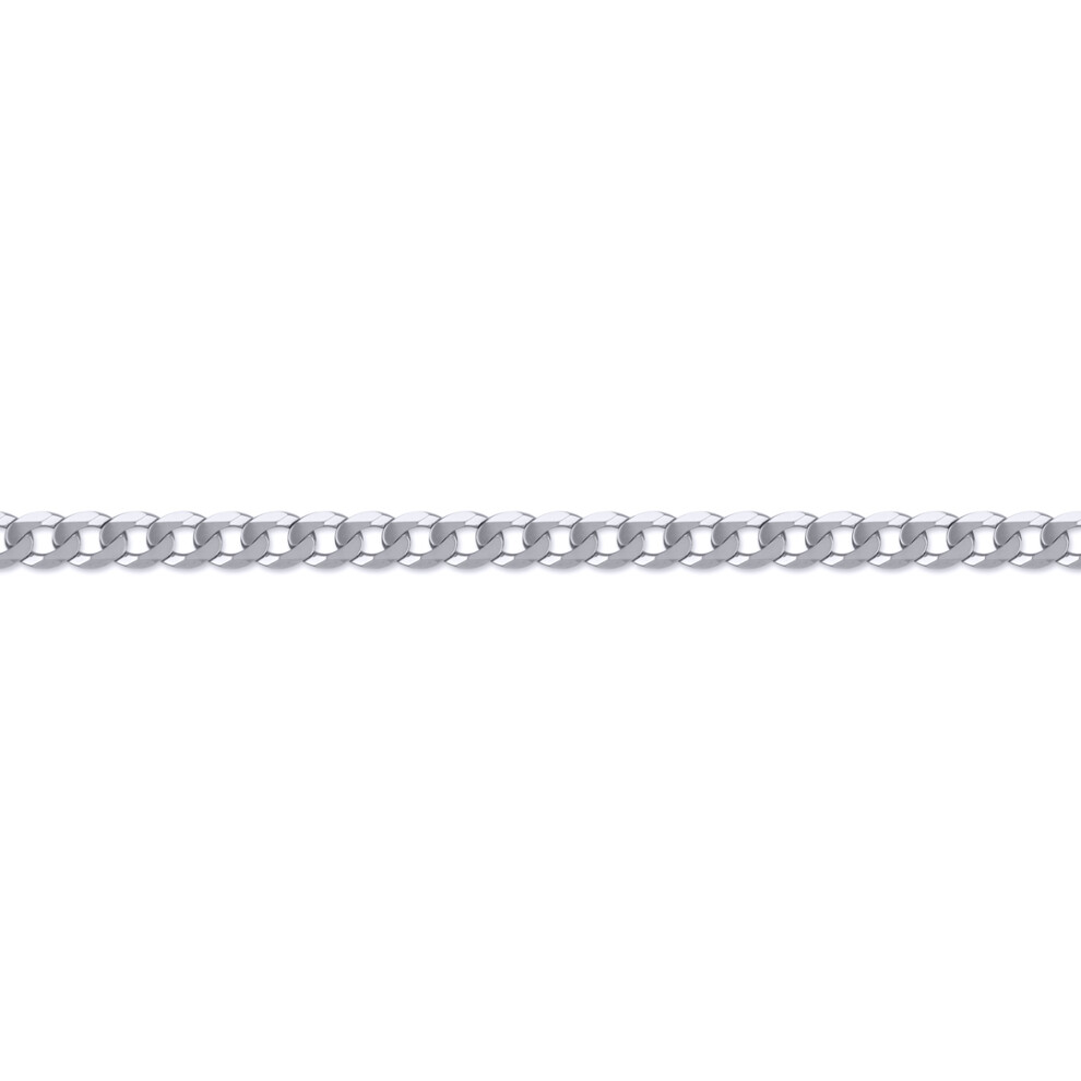 Sterling Silver  Curb Link Pendant Chain Necklace 1.5mm - ACN016A