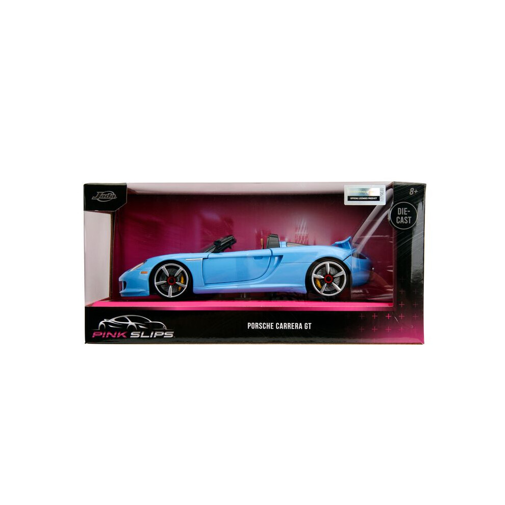 Jada 35066 1/24 PINK SLIPS w/Base - 2005 Porsche Carrera GT - Blue