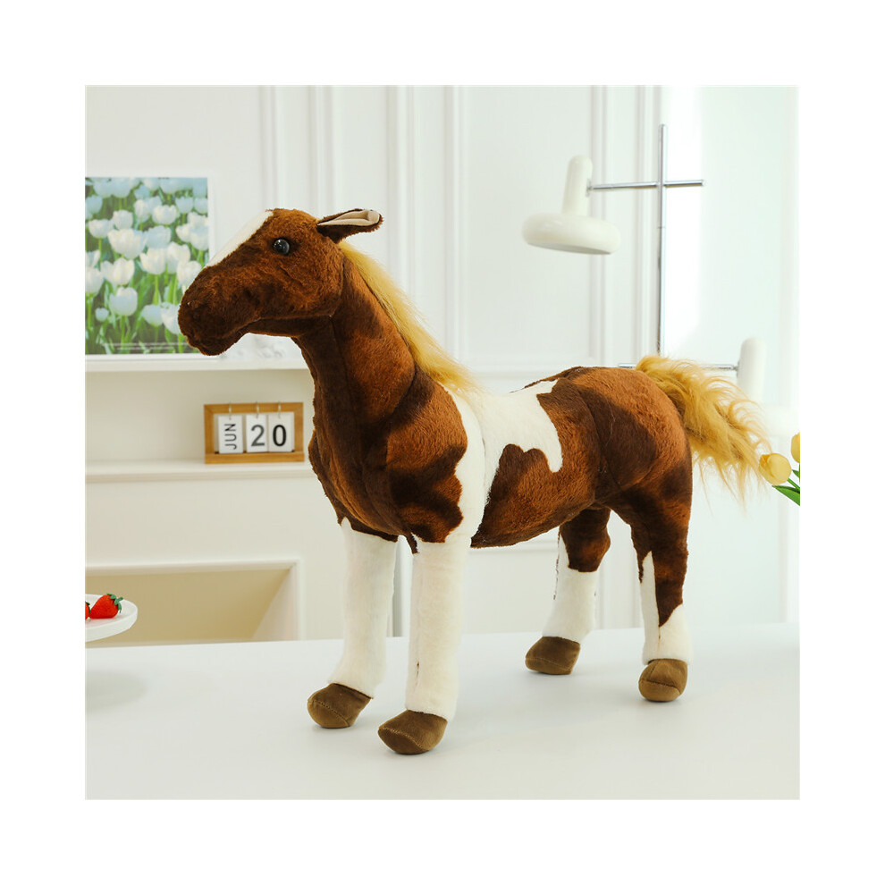 (C, 30cm) Plush Soft Horse Stuffed Animal Detailed Realistic Design Ideal Kids Birthday Present