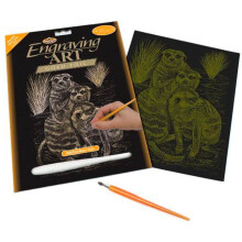 Royal & Langnickel Meerkats Gold Foil Engraving Art GOLF22