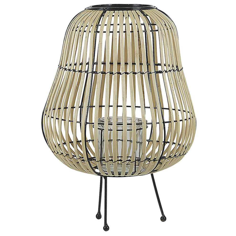 Lantern BERKNER Wood 44 cm Natural