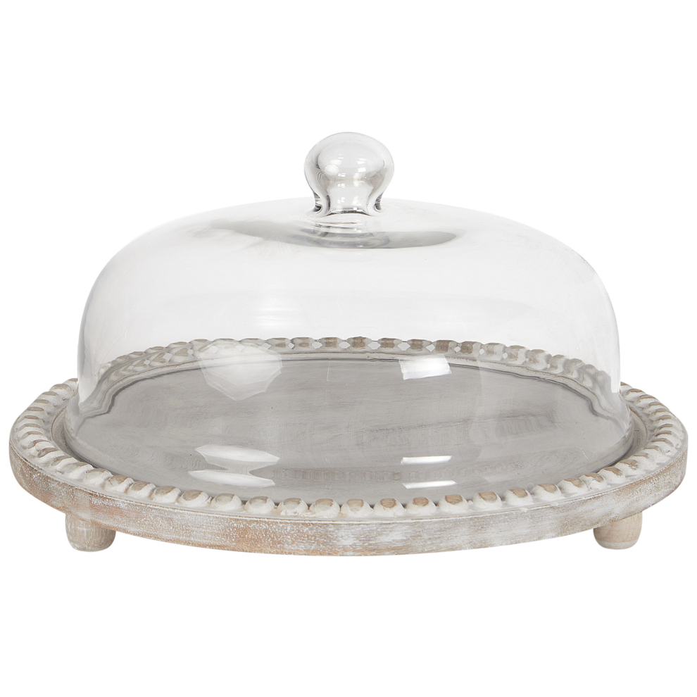 Cake Stand DENDERA Mango Wood Light Brown
