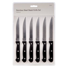 6 x Steak Knife Set Dishwasher Safe Steak Knives Stainless Knives