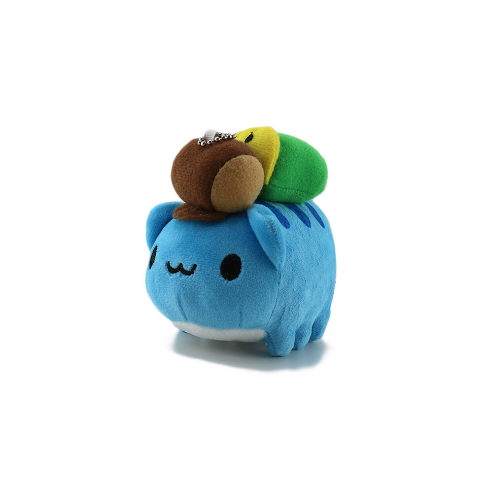 Dinamr ( Hooded) Bugcat Capoo Plush Toy Cartoon Cute Keychain Decorative Gift Bag Pendant Figure Blue