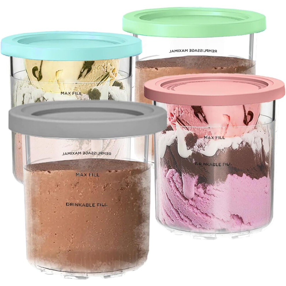 4 Pack Ice Cream Pint Containers