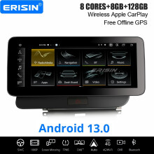 Erisin 12.3" IPS 8-Core Android 13 Car Stereo For Audi Q5  DAB+ Satnav Canbus DVR CarPlay&Android Auto WiFi 8GB+128GB