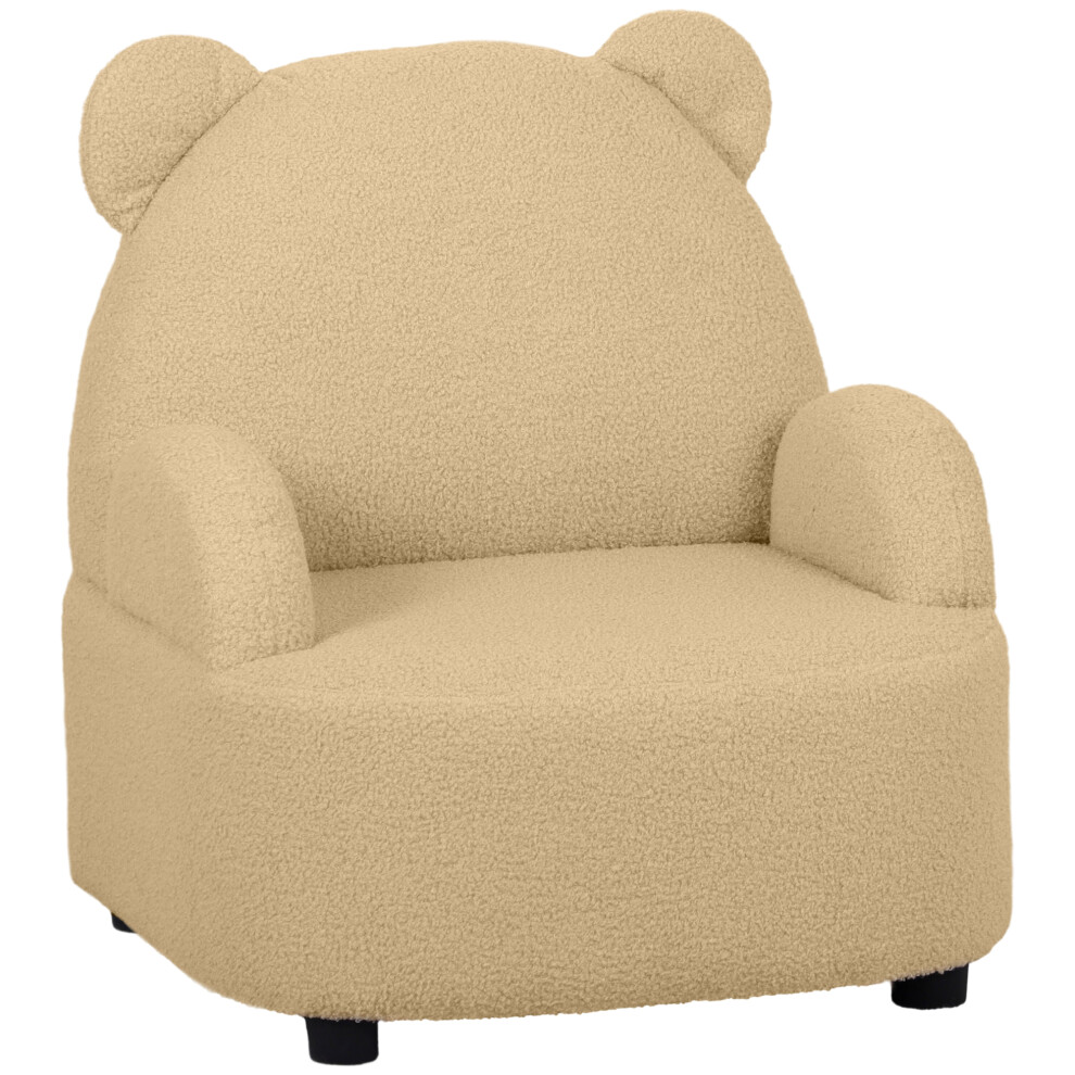 AIYAPLAY Kids Armchair, Bear Shaped Toddler Chair For Bedroom - Khaki