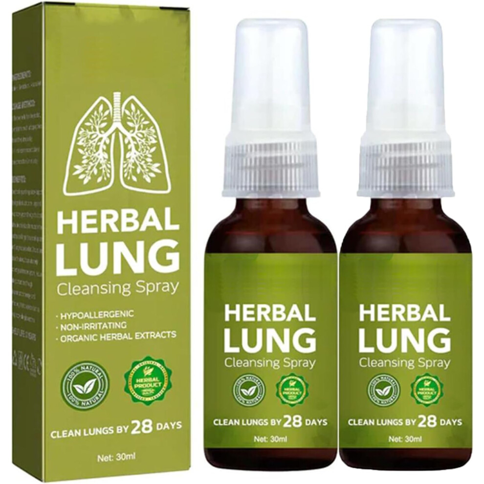 2Pcs Herbal Spray Cleansing Lung, Respinature Herbal Lung Cleanse Mist, Lung Exerciser for Healthier and Cleaner Lungs