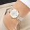 Armani ARMANI WOMEN'S WATCH AR2076 SILVER GOLD STRAP WHITE DIAL GOLD CASE 8